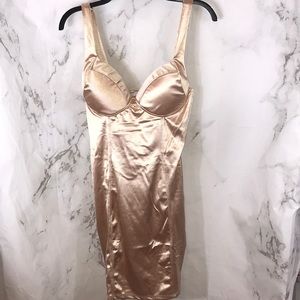 NEW Iris gold metallic bustier dress